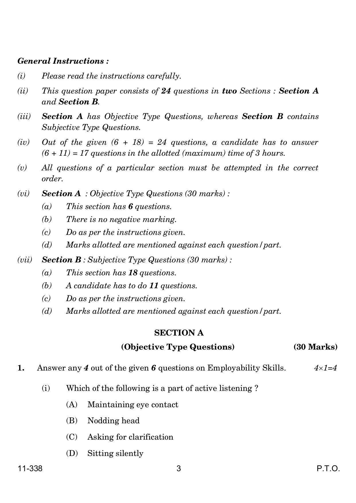 CBSE Class 12 Insurance 2024 Question Paper - Page 3