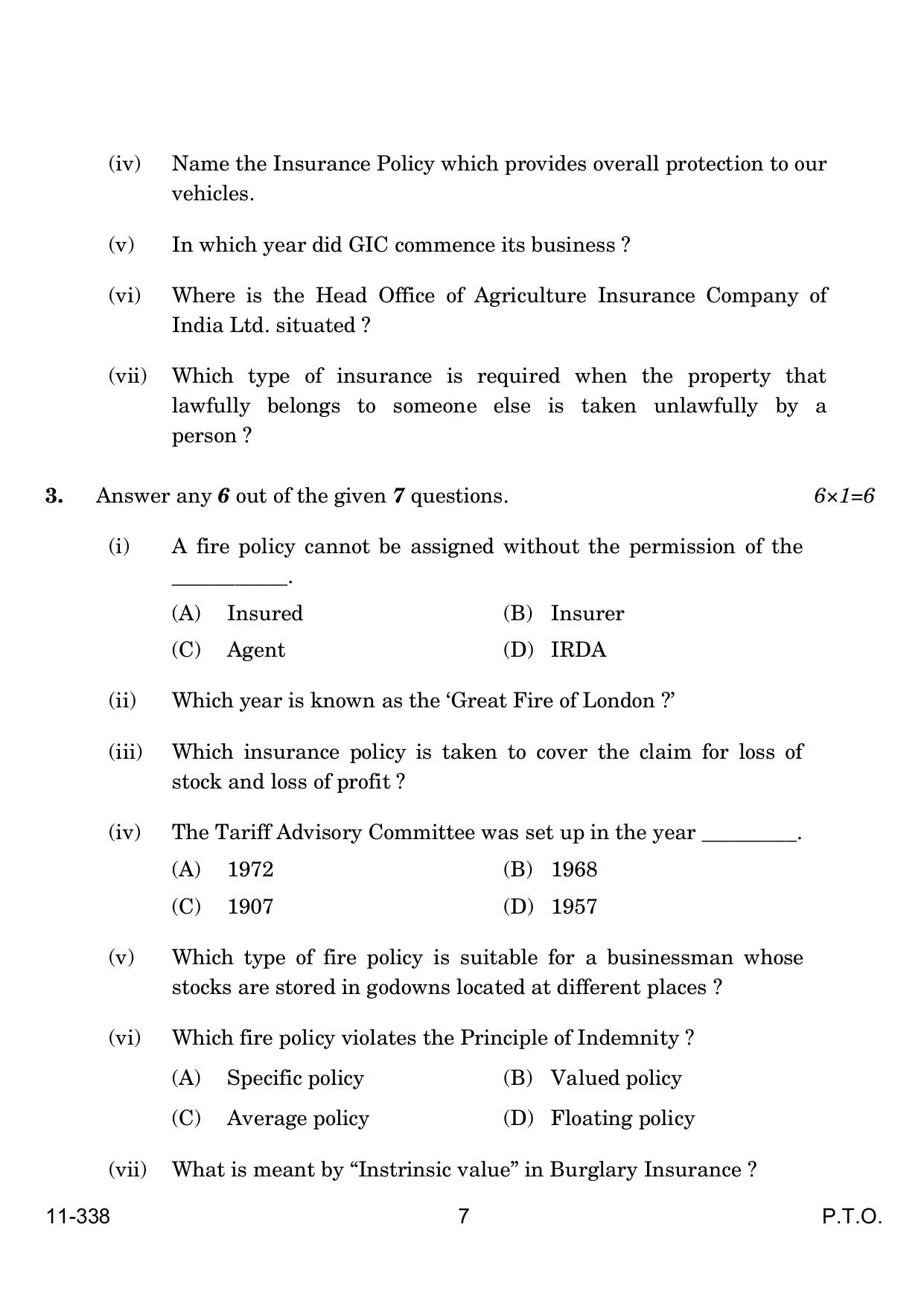 CBSE Class 12 Insurance 2024 Question Paper - Page 7