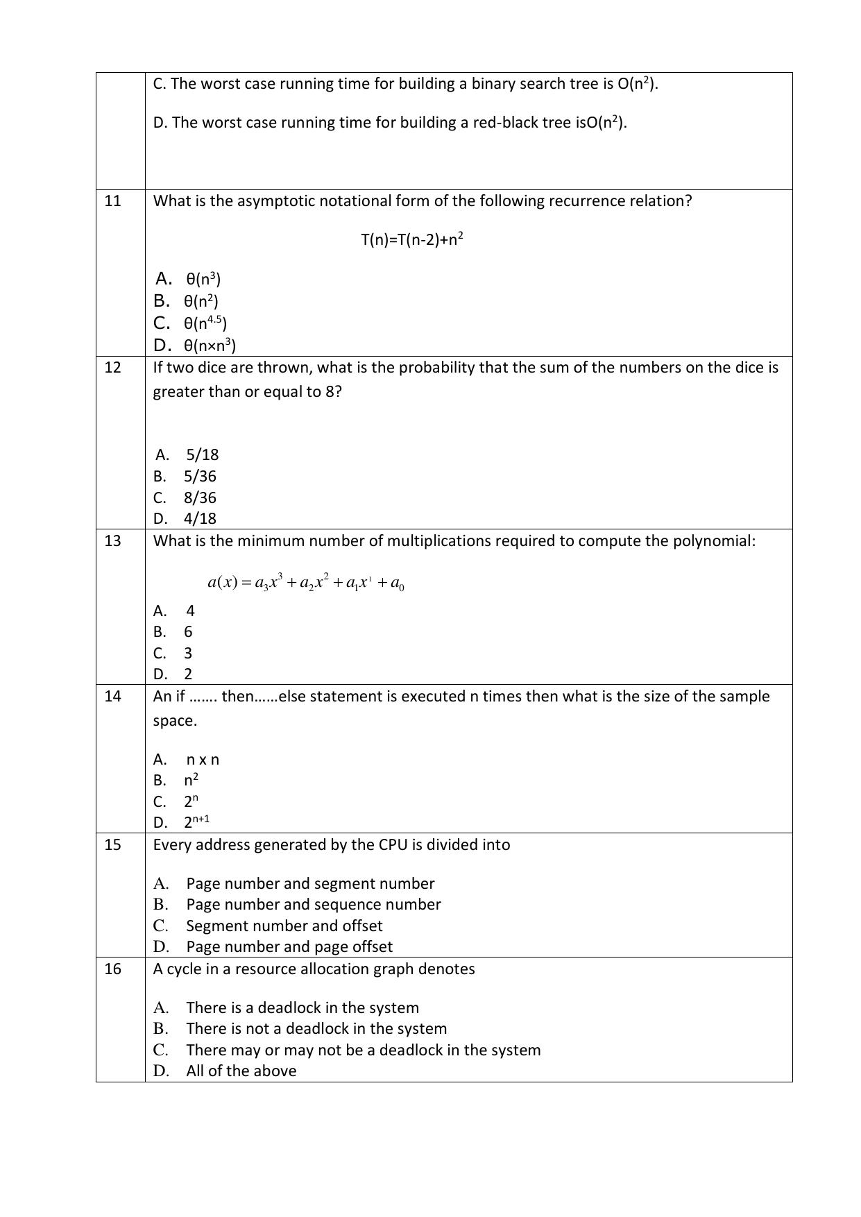 Odisha CPET 2021 COMPUTER SCIENCE Question Paper - Page 3