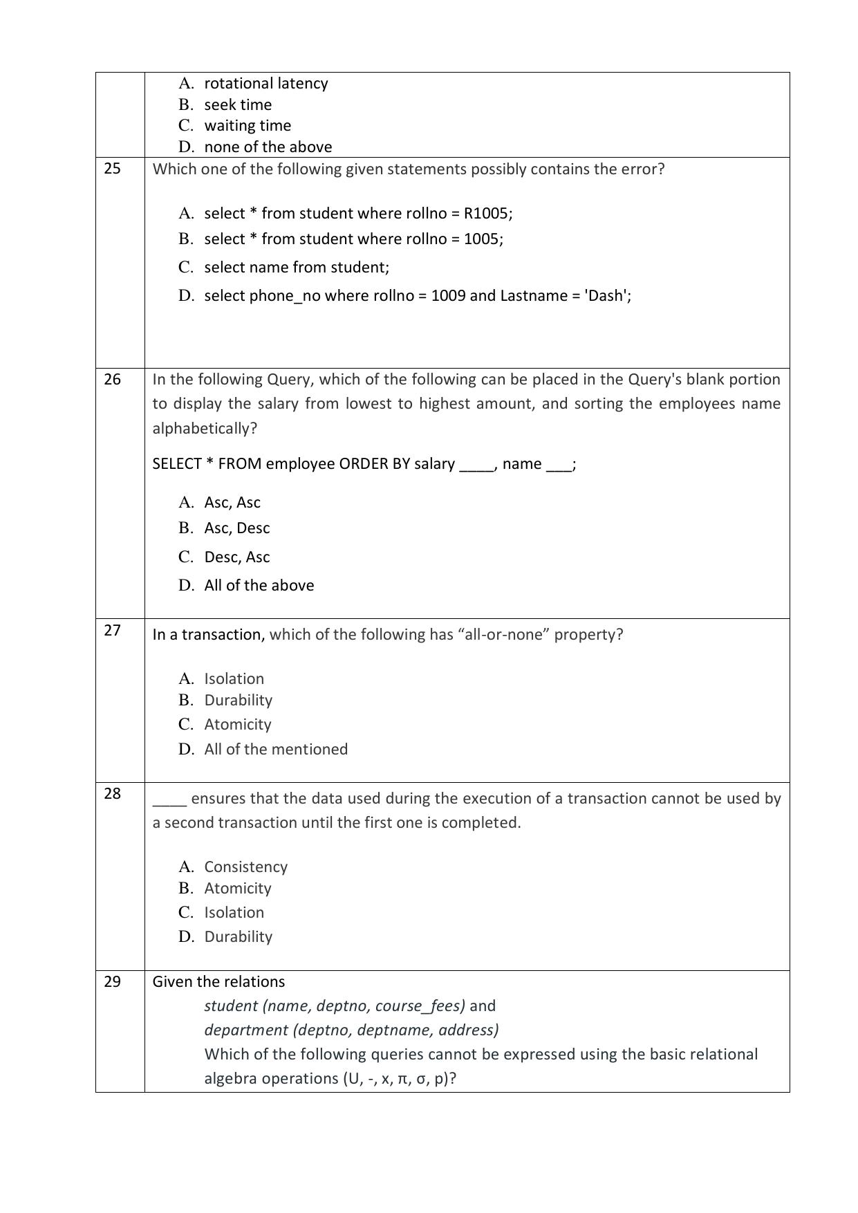 Odisha CPET 2021 COMPUTER SCIENCE Question Paper - Page 5