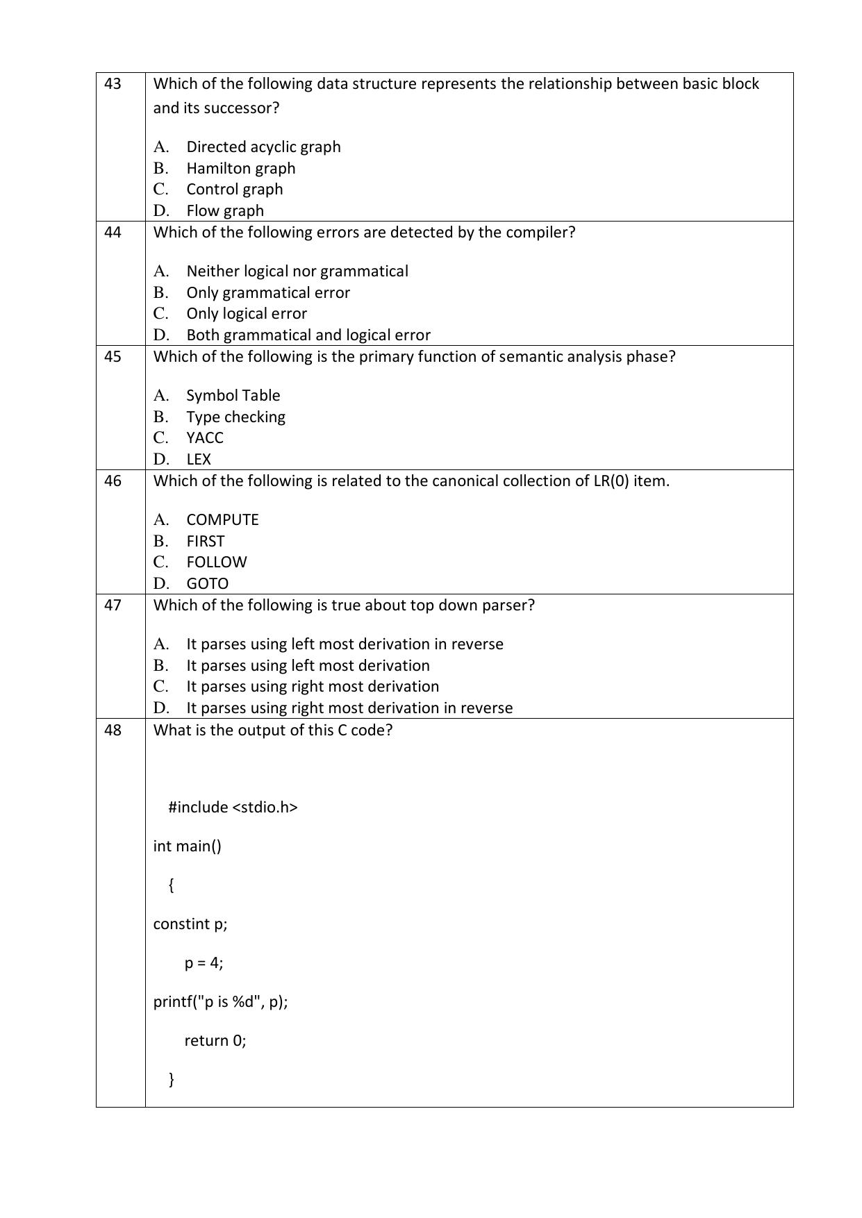 Odisha CPET 2021 COMPUTER SCIENCE Question Paper - Page 8