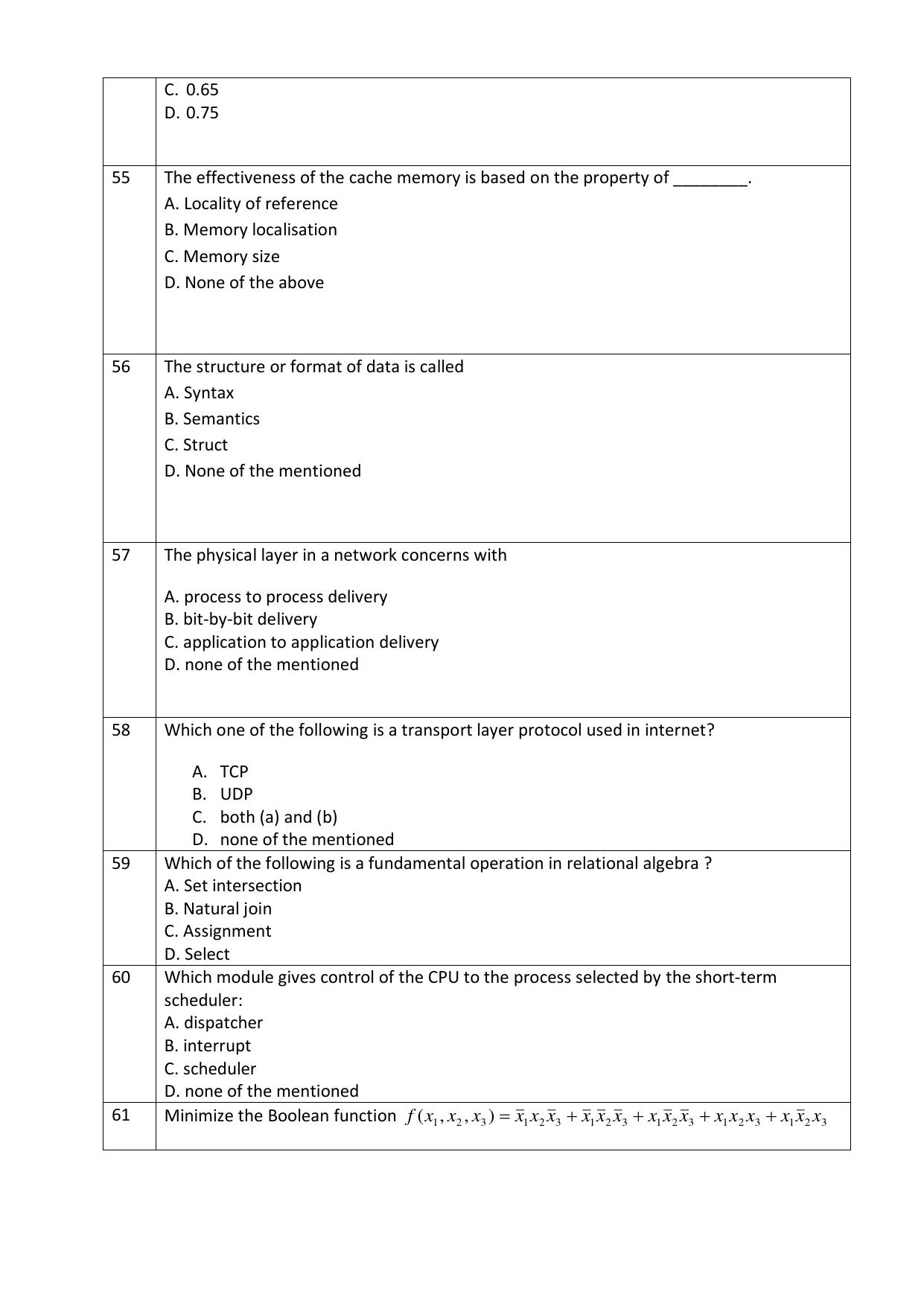 Odisha CPET 2021 COMPUTER SCIENCE Question Paper - Page 10