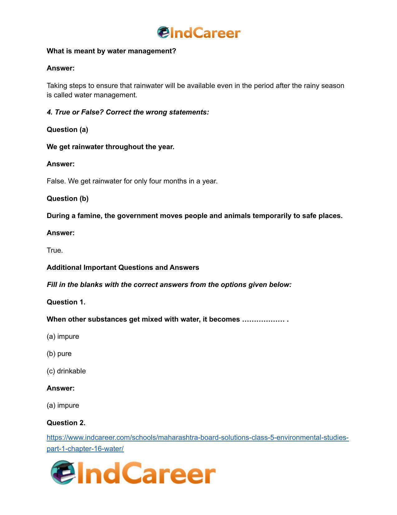 Maharashtra Board Solutions Class 5-Environmental Studies (Part 1): Chapter 16- Water - Page 4