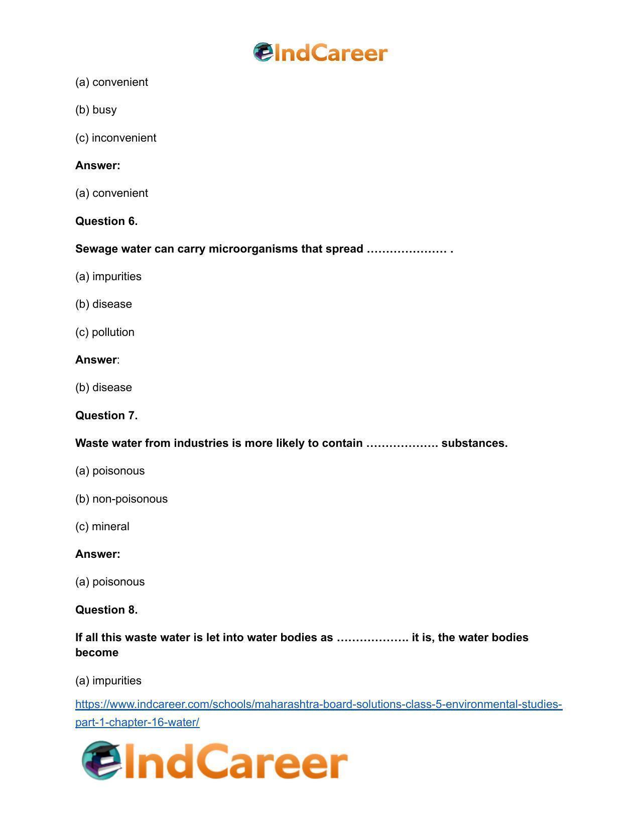 Maharashtra Board Solutions Class 5-Environmental Studies (Part 1): Chapter 16- Water - Page 6