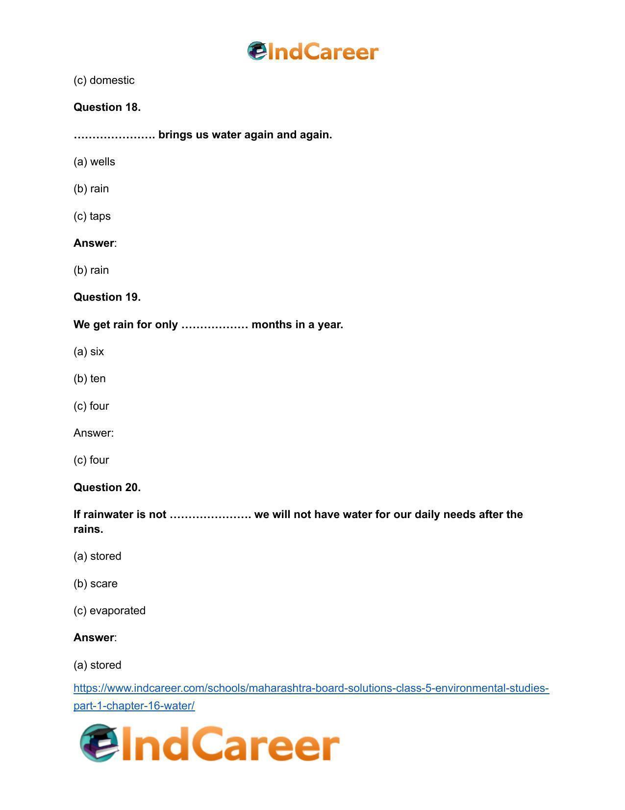 Maharashtra Board Solutions Class 5-Environmental Studies (Part 1): Chapter 16- Water - Page 10