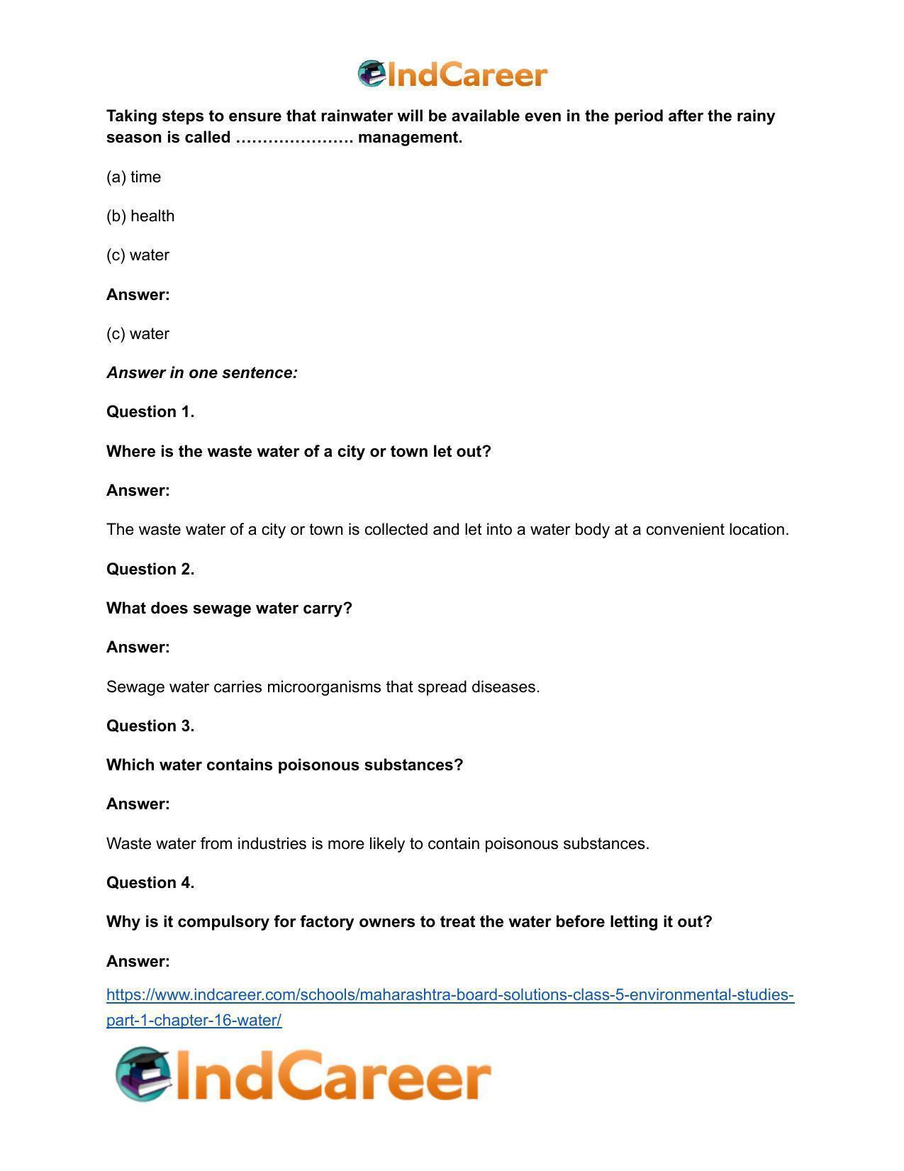 Maharashtra Board Solutions Class 5-Environmental Studies (Part 1): Chapter 16- Water - Page 12