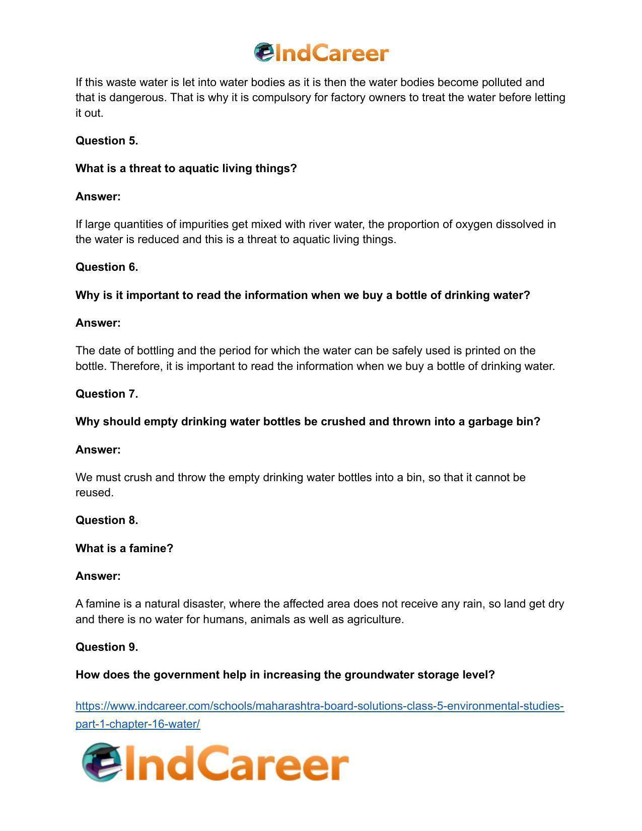 Maharashtra Board Solutions Class 5-Environmental Studies (Part 1): Chapter 16- Water - Page 13