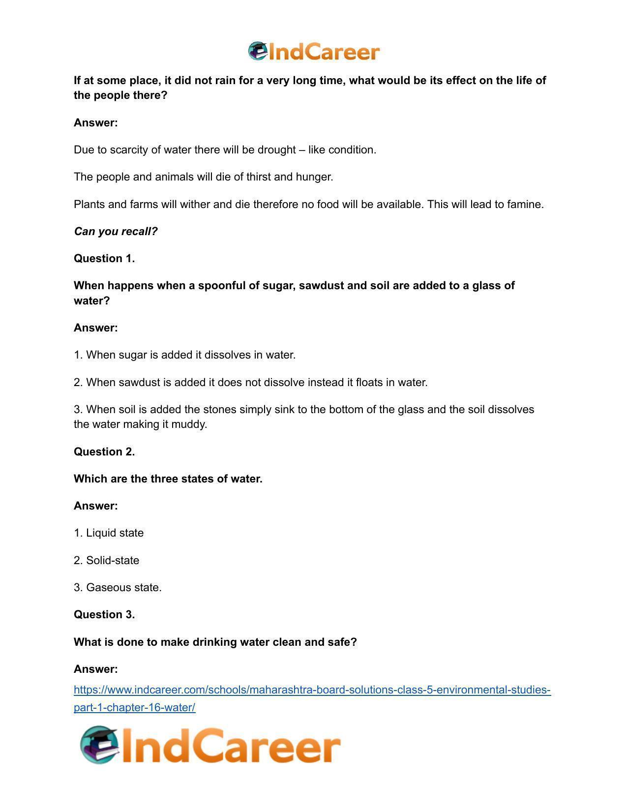 Maharashtra Board Solutions Class 5-Environmental Studies (Part 1): Chapter 16- Water - Page 16