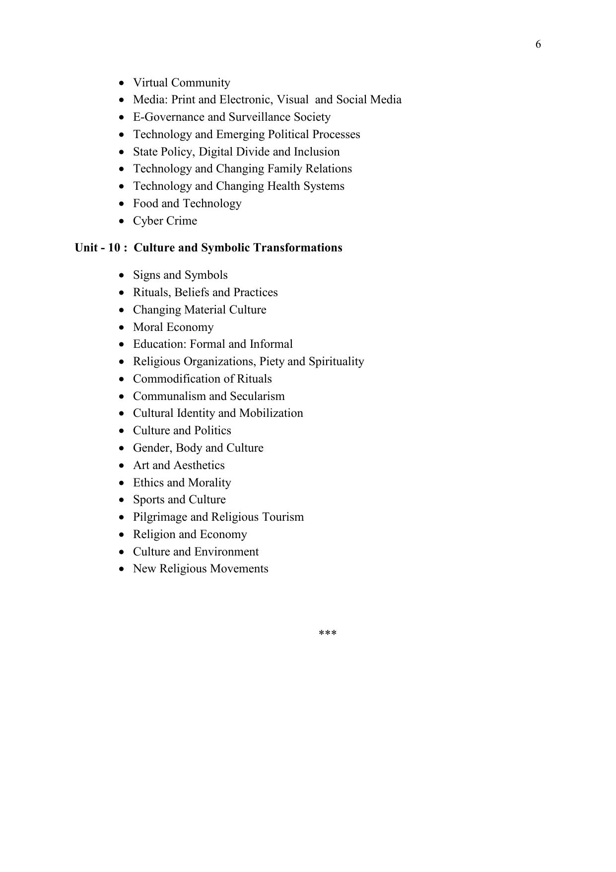 TNSET Syllabus - Sociology - Page 6