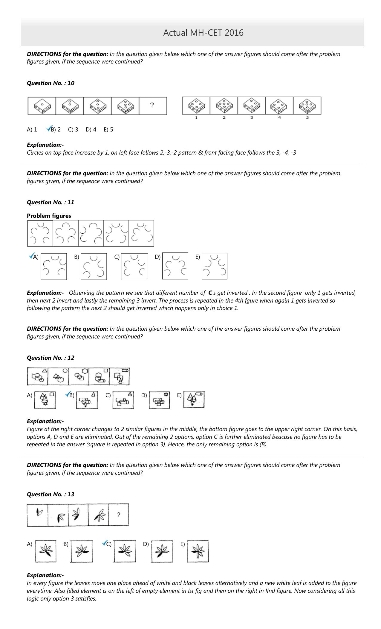 MAH MCA CET 2016 Question Paper - Page 4