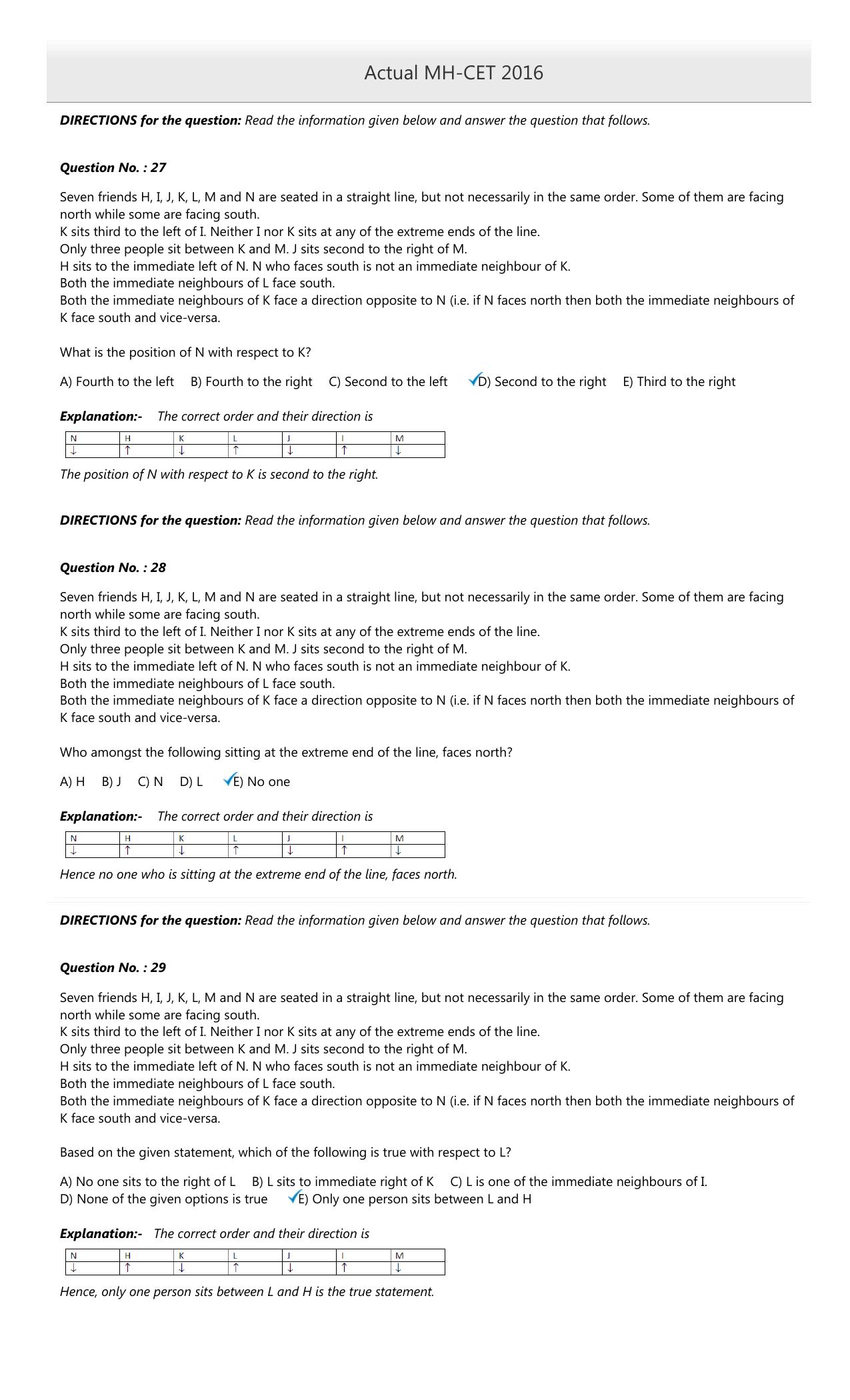 MAH MCA CET 2016 Question Paper - Page 9