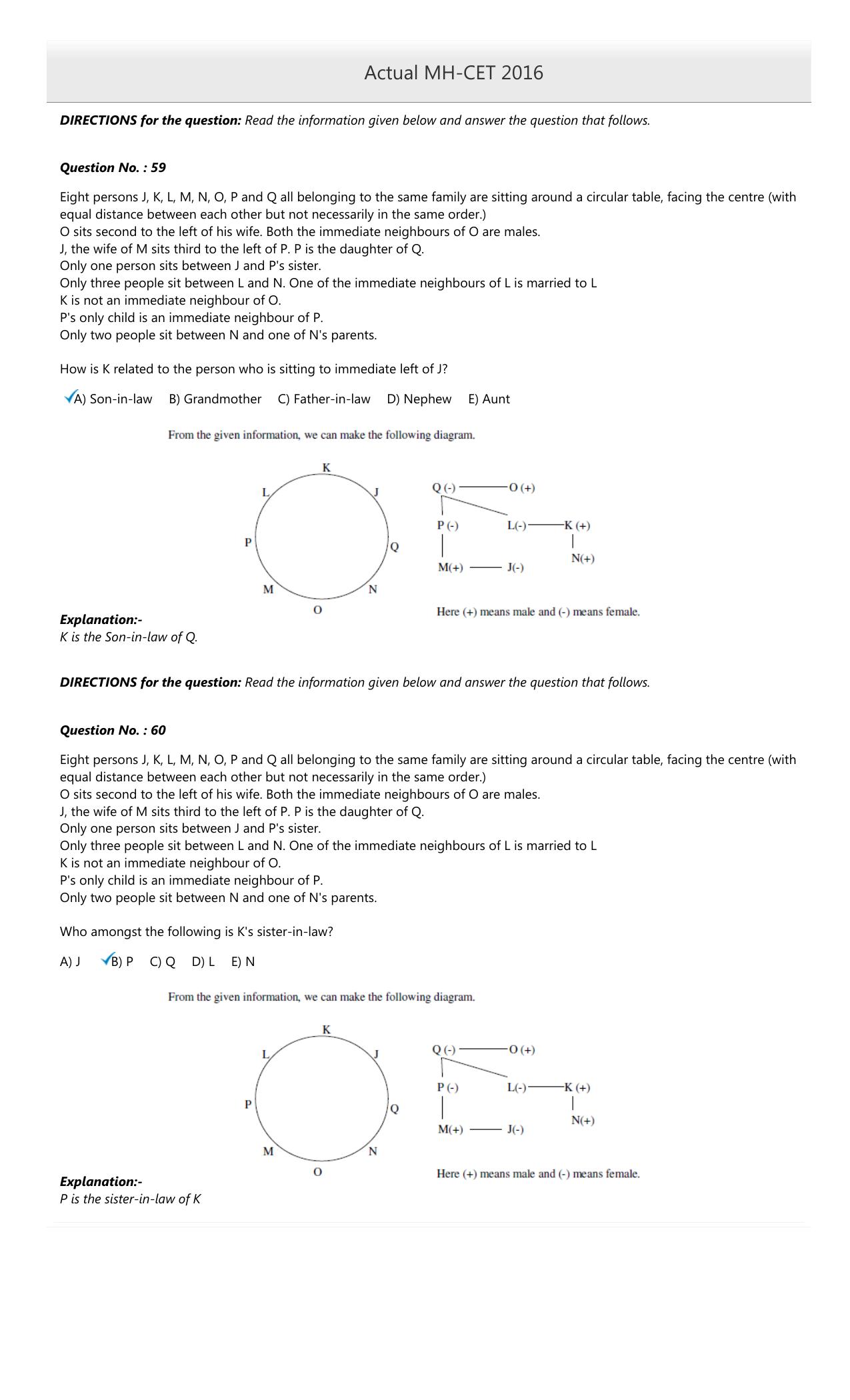 MAH MCA CET 2016 Question Paper - Page 24