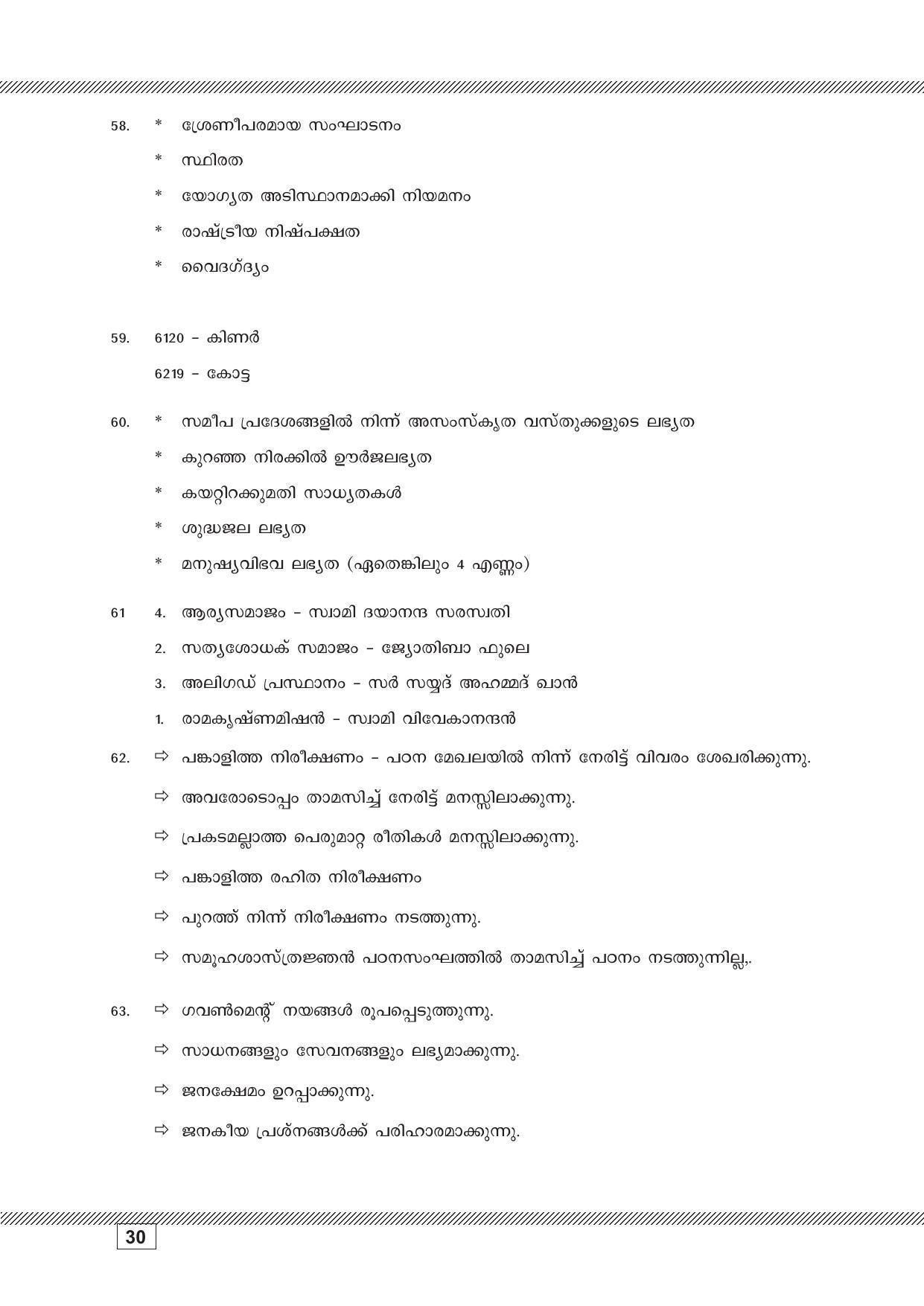 Kerala SSLC 2023 Social Science (Malayalam Medium) Question Pool - Page 30