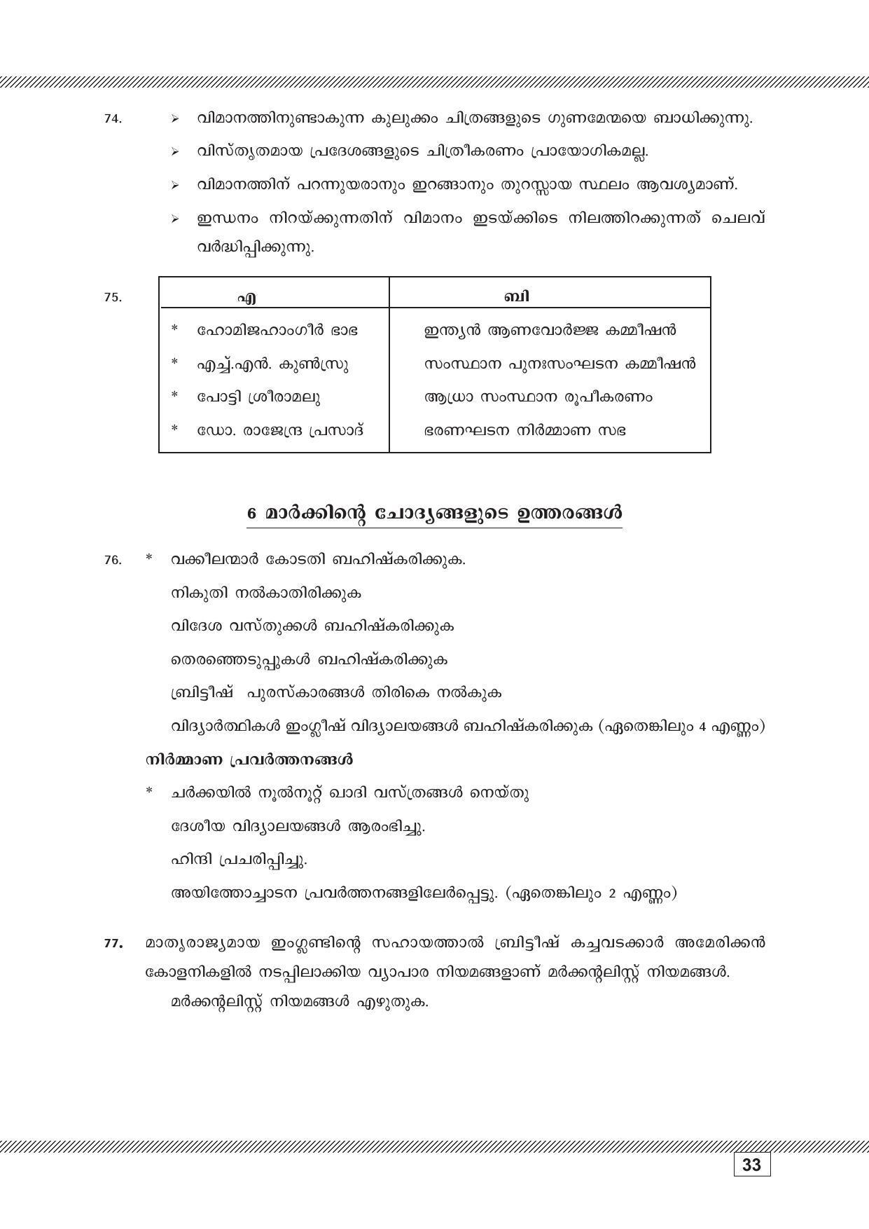 Kerala SSLC 2023 Social Science (Malayalam Medium) Question Pool - Page 33