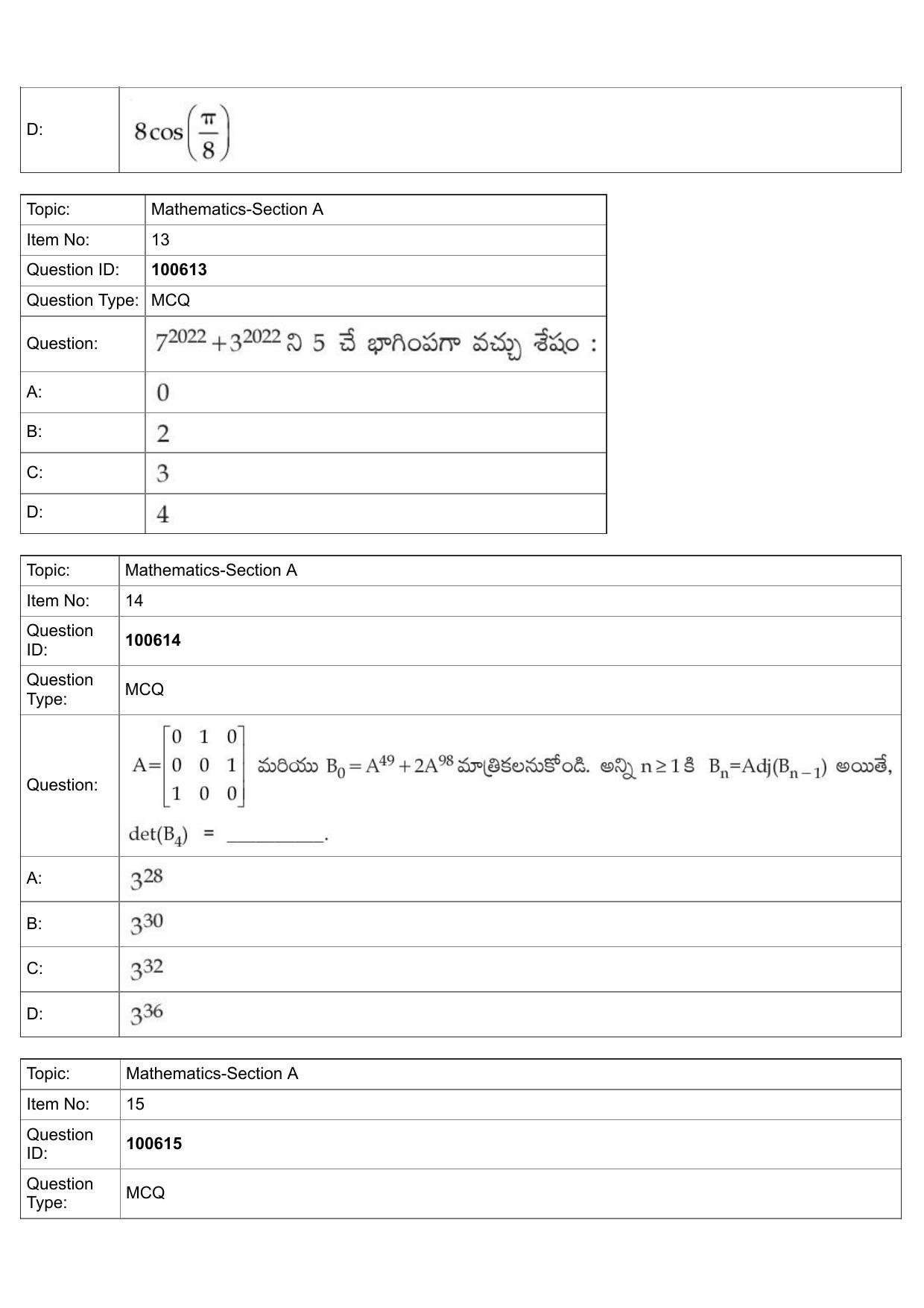 JEE Mains 2022: BTech Telugu (Shift 1) 28-07-2022 Question Paper - Page 7