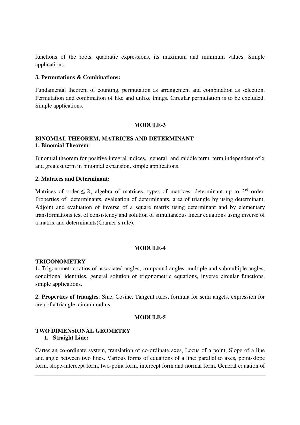 TBJEE Syllabus - Page 15