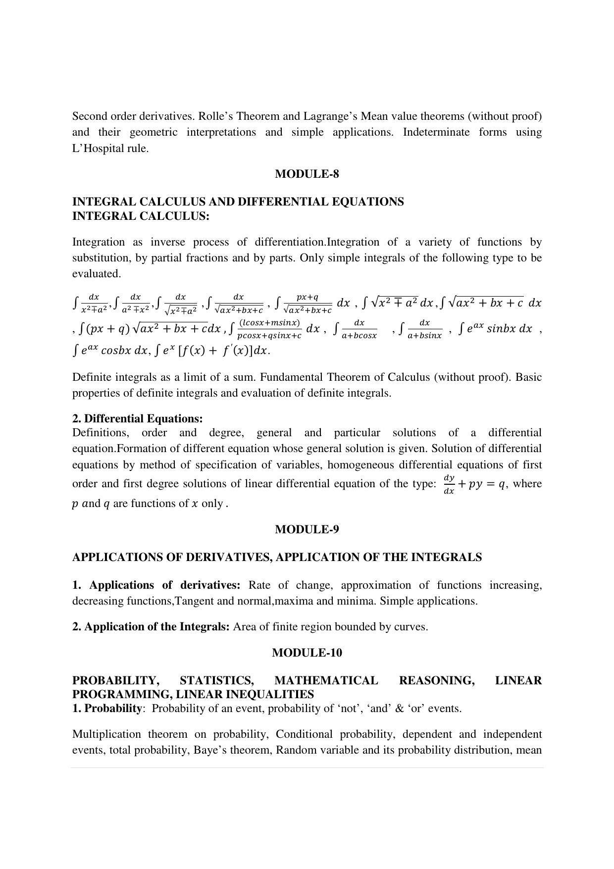 TBJEE Syllabus - Page 17