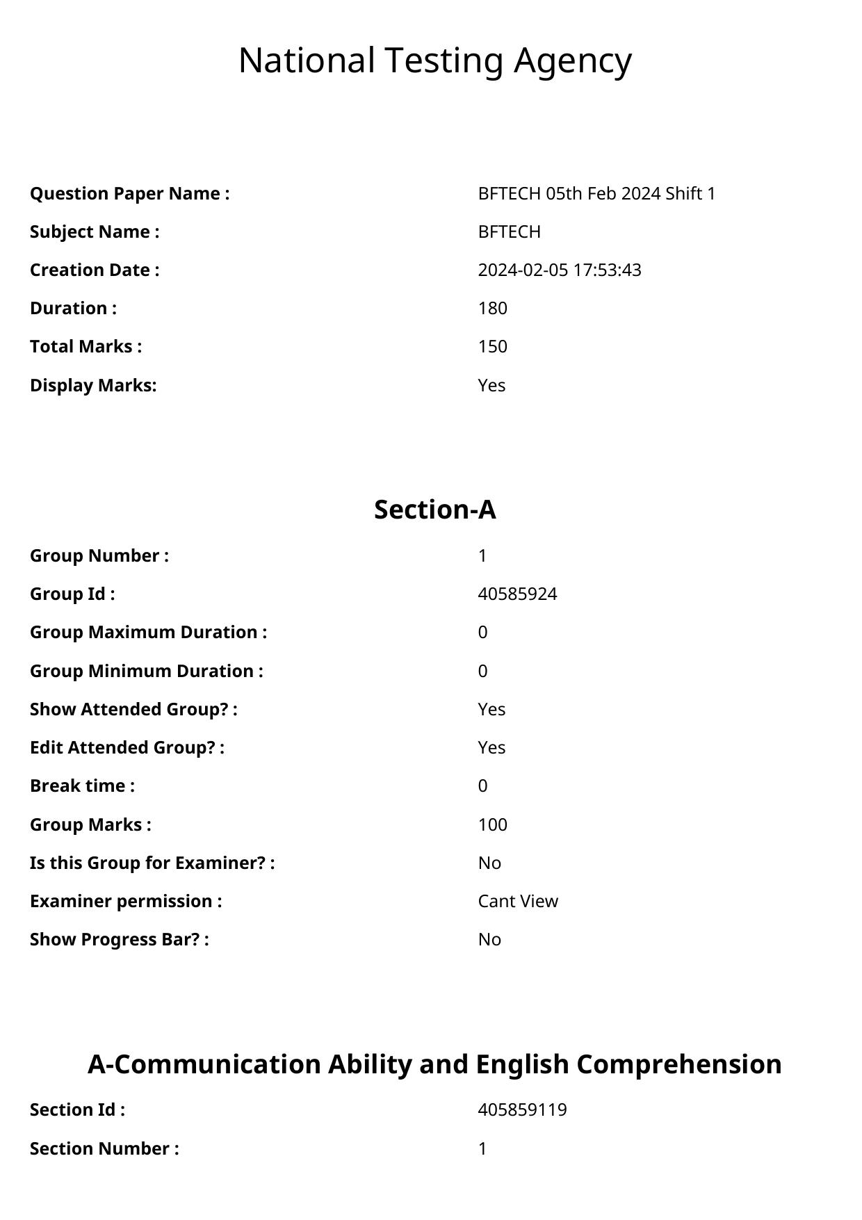 NIFT 2024 Sample Paper - Page 119