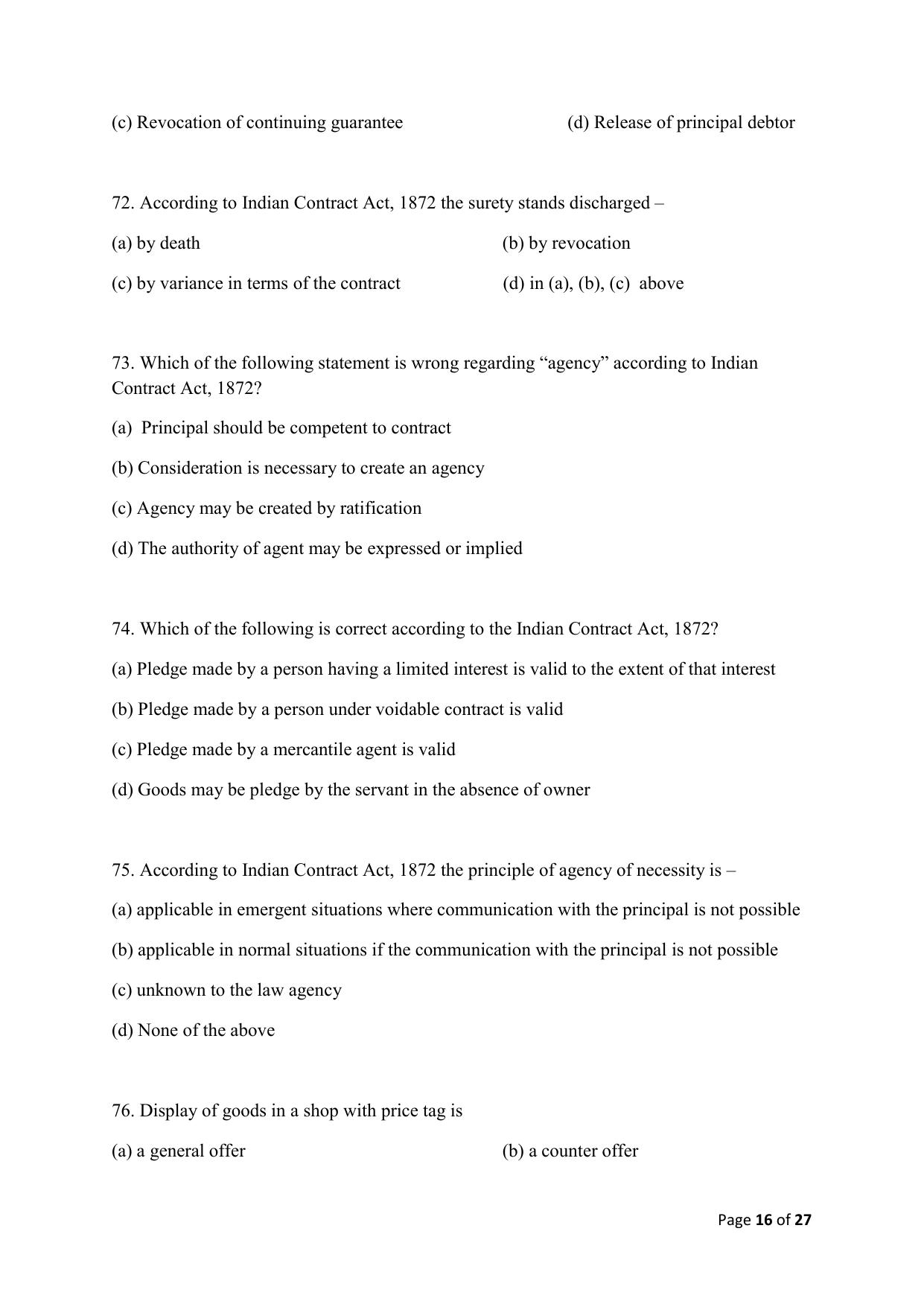 AILET 2020 Question Paper for LLM - Page 16