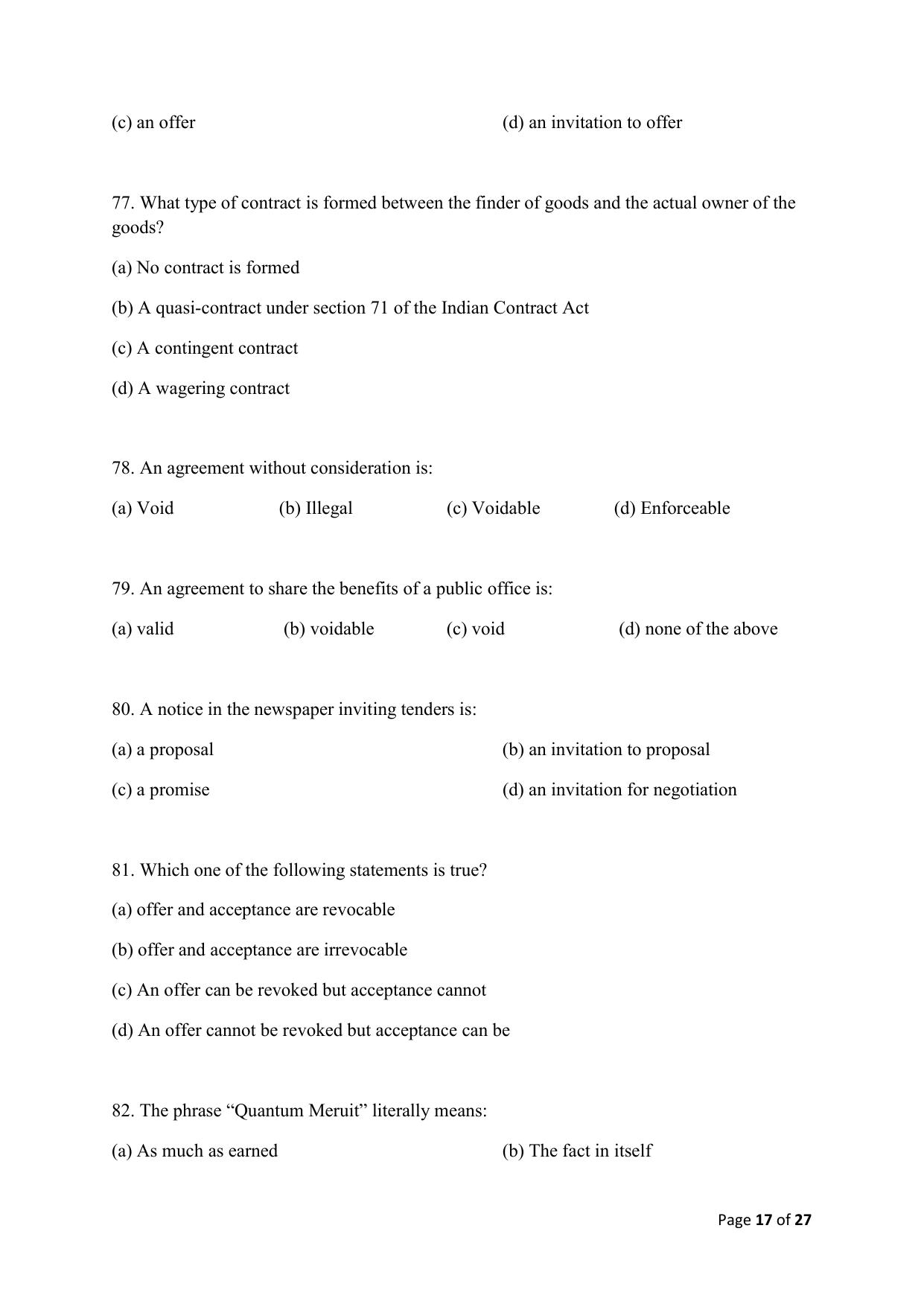 AILET 2020 Question Paper for LLM - Page 17