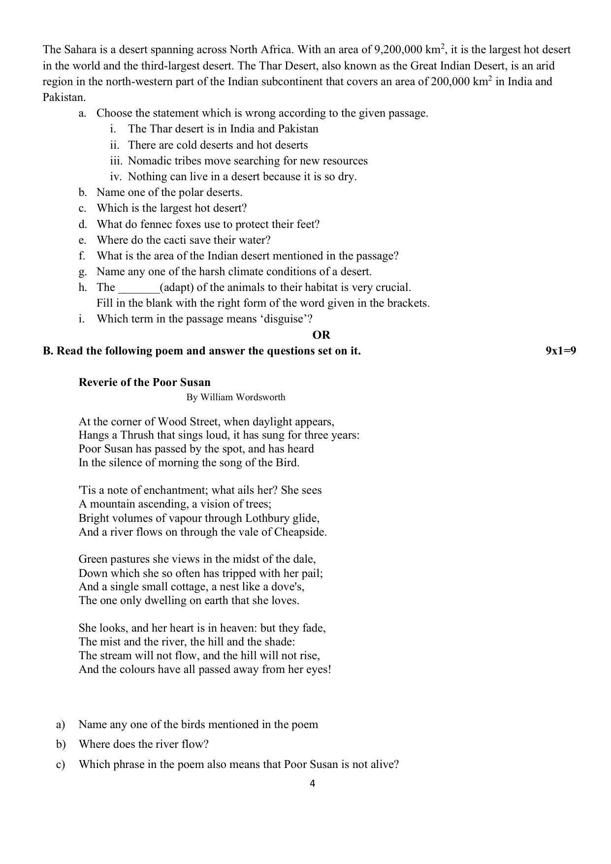 Karnataka II PUC English Model Question Paper III 2025 - Page 4