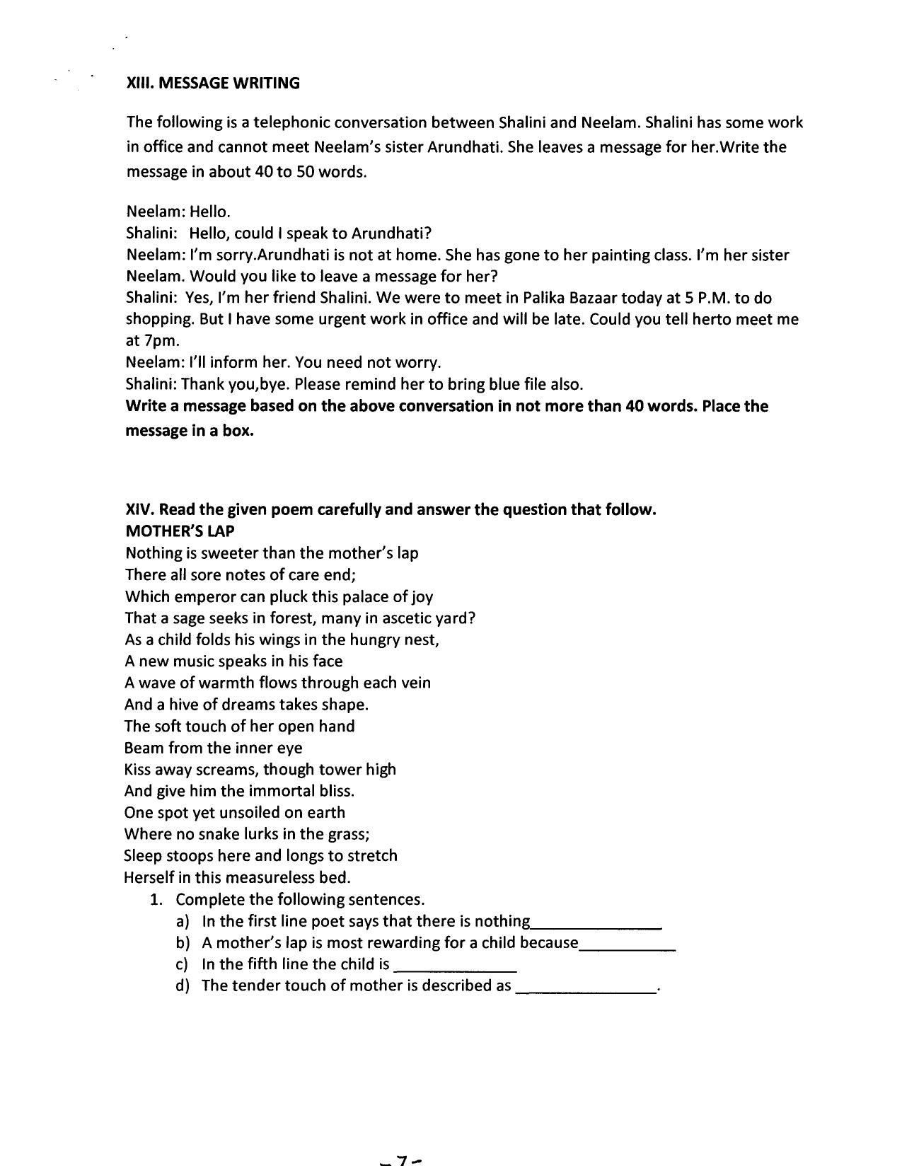 CBSE Class 8 English Worksheet SA1 Tenses Assignment - Page 7