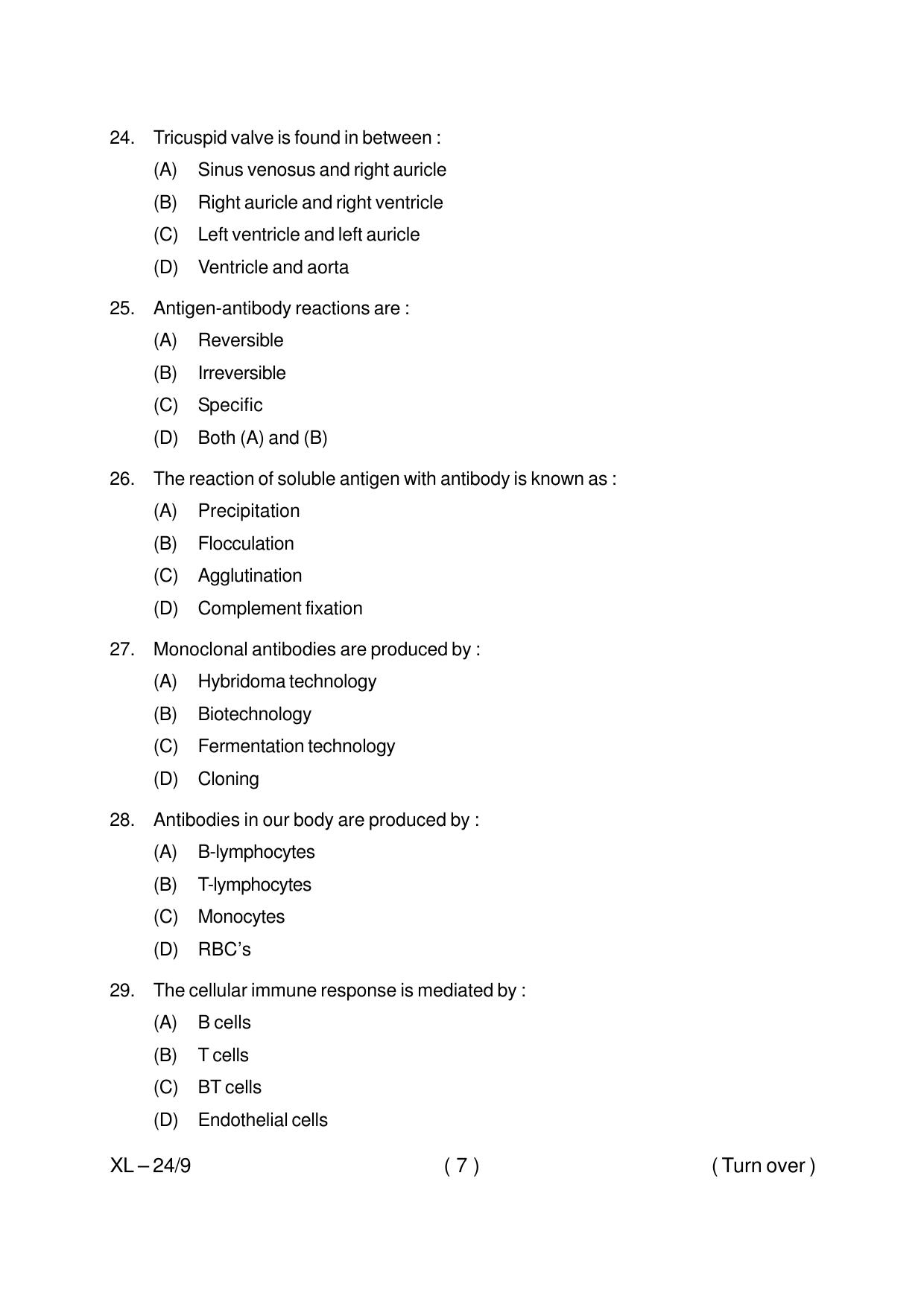 Odisha CPET BIOTECHNOLOGY 2020 Question Paper - Page 7