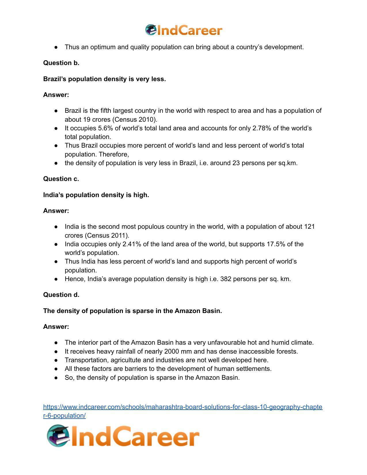 Maharashtra Board Solutions for Class 10- Geography: Chapter 6- Population - Page 6
