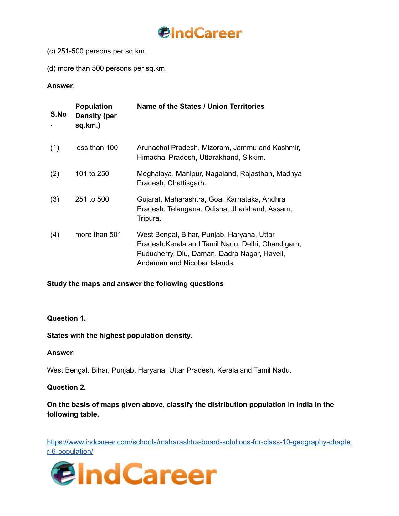 Maharashtra Board Solutions for Class 10- Geography: Chapter 6- Population - Page 9