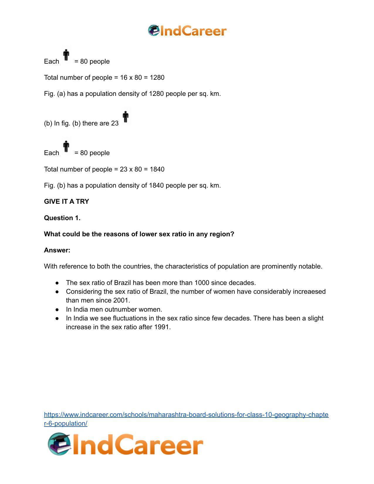 Maharashtra Board Solutions for Class 10- Geography: Chapter 6- Population - Page 14