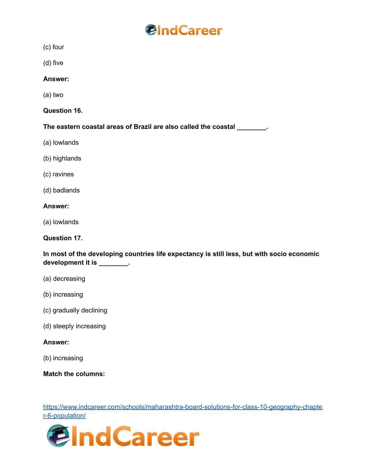 Maharashtra Board Solutions for Class 10- Geography: Chapter 6- Population - Page 27