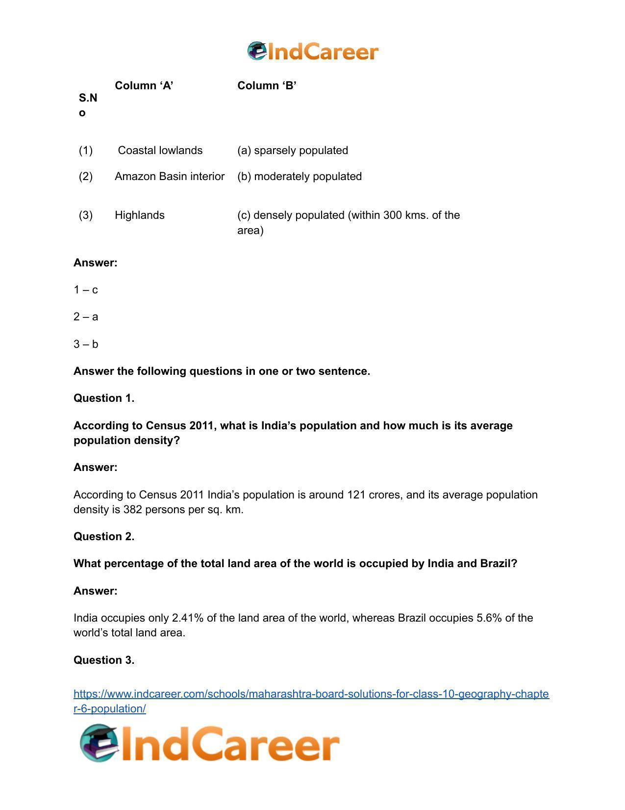 Maharashtra Board Solutions for Class 10- Geography: Chapter 6- Population - Page 28