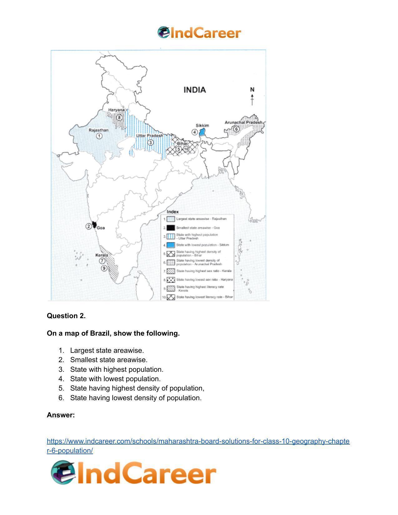 Maharashtra Board Solutions for Class 10- Geography: Chapter 6- Population - Page 36