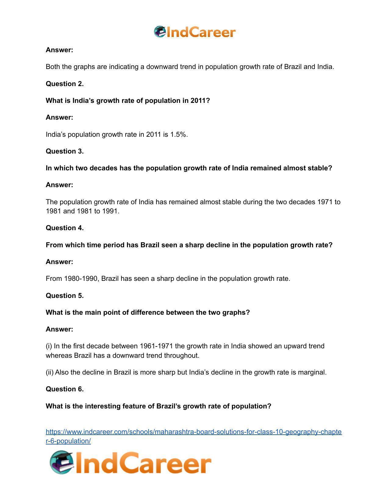 Maharashtra Board Solutions for Class 10- Geography: Chapter 6- Population - Page 42