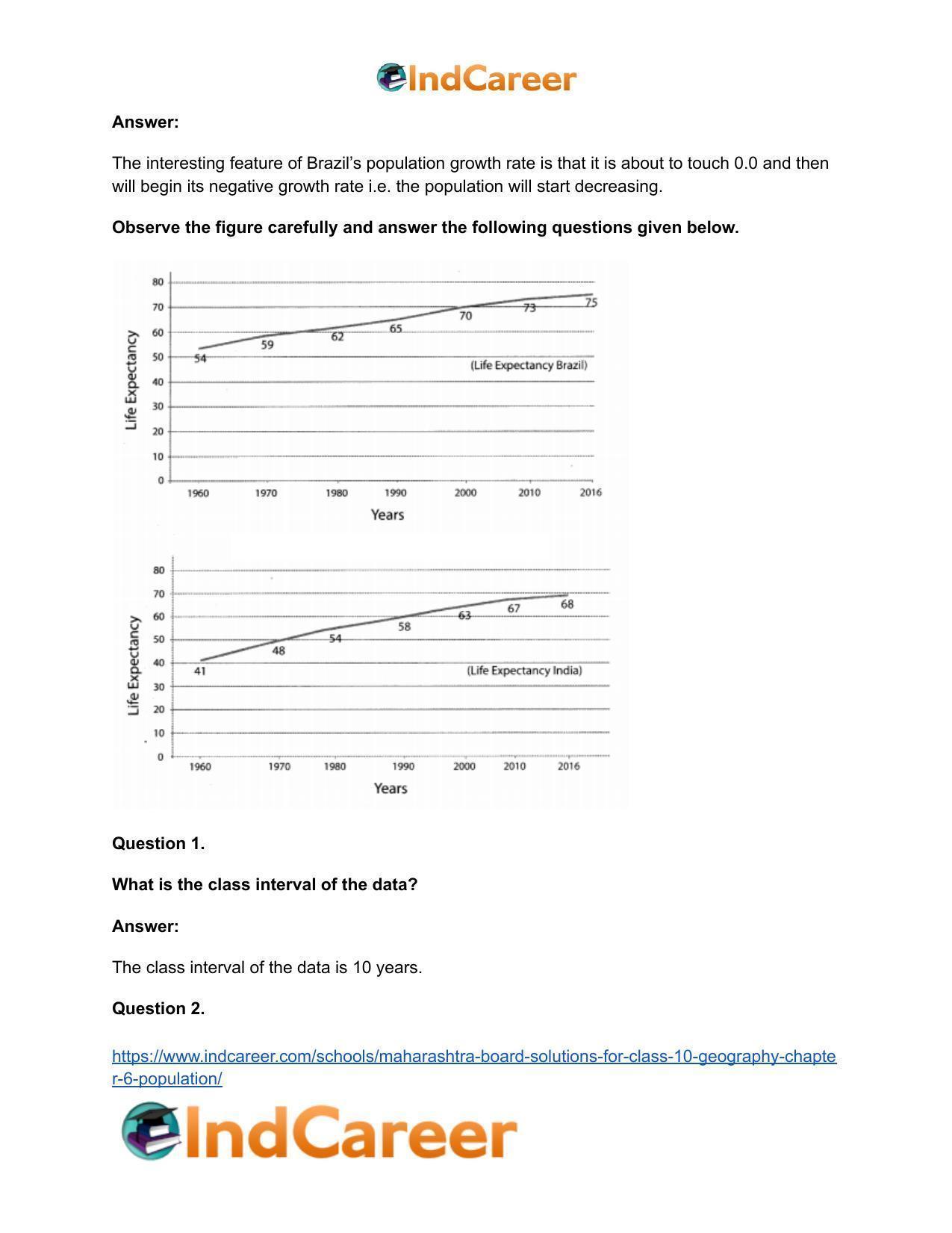 Maharashtra Board Solutions for Class 10- Geography: Chapter 6- Population - Page 43