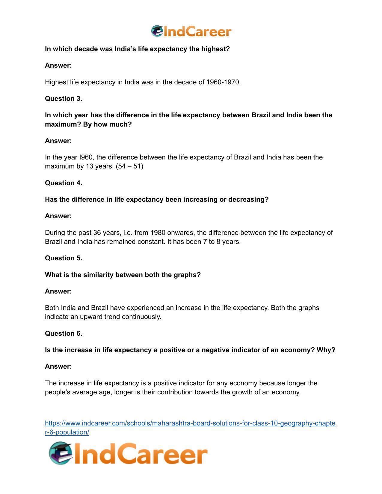 Maharashtra Board Solutions for Class 10- Geography: Chapter 6- Population - Page 44