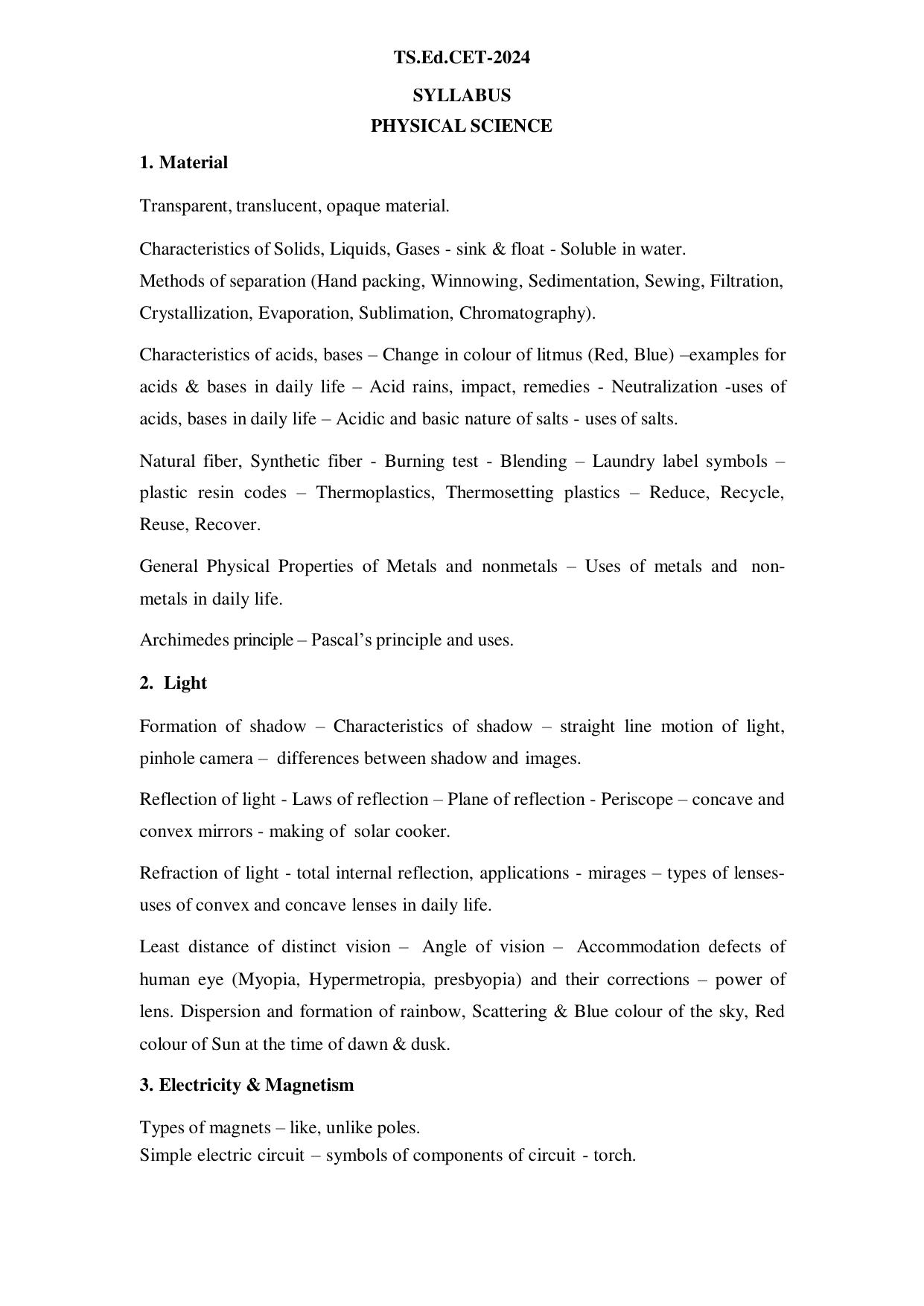 TS EdCET Syllabus - Page 3