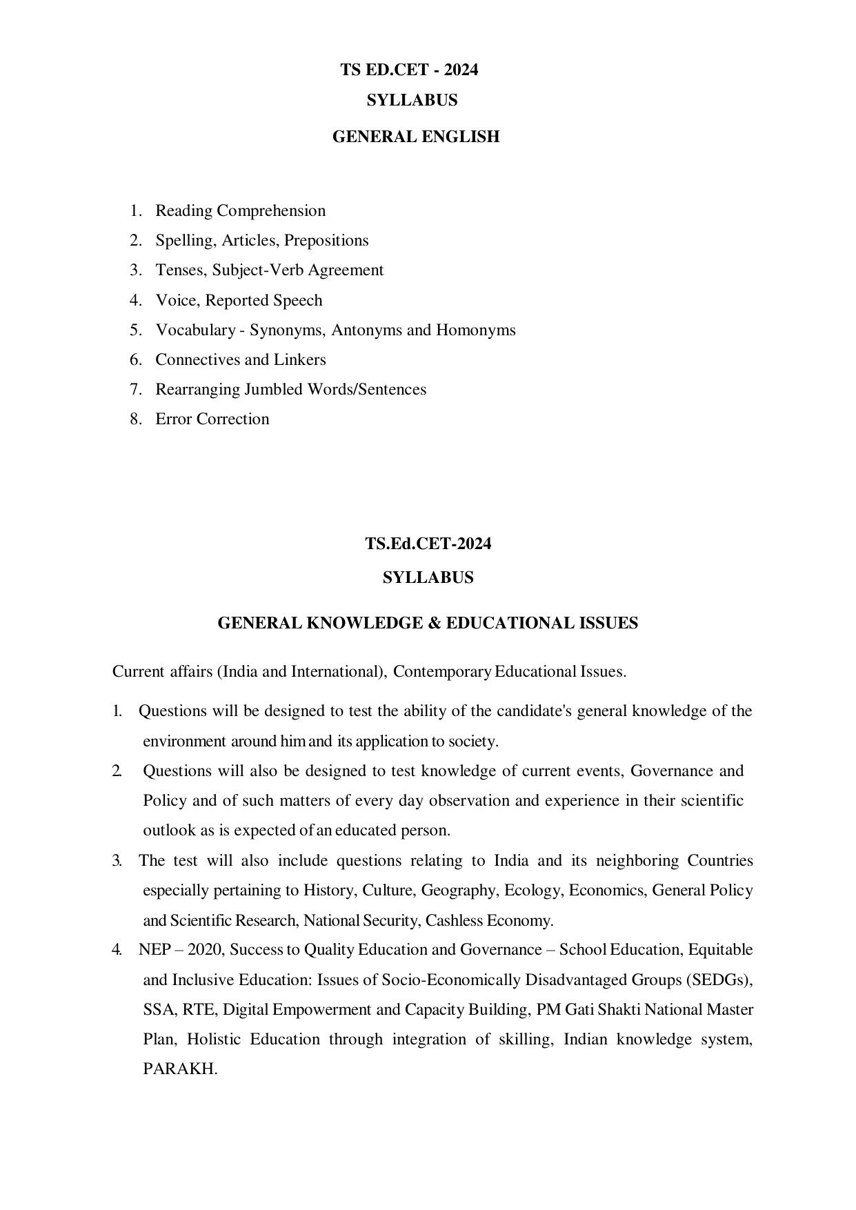 TS EdCET Syllabus - Page 10