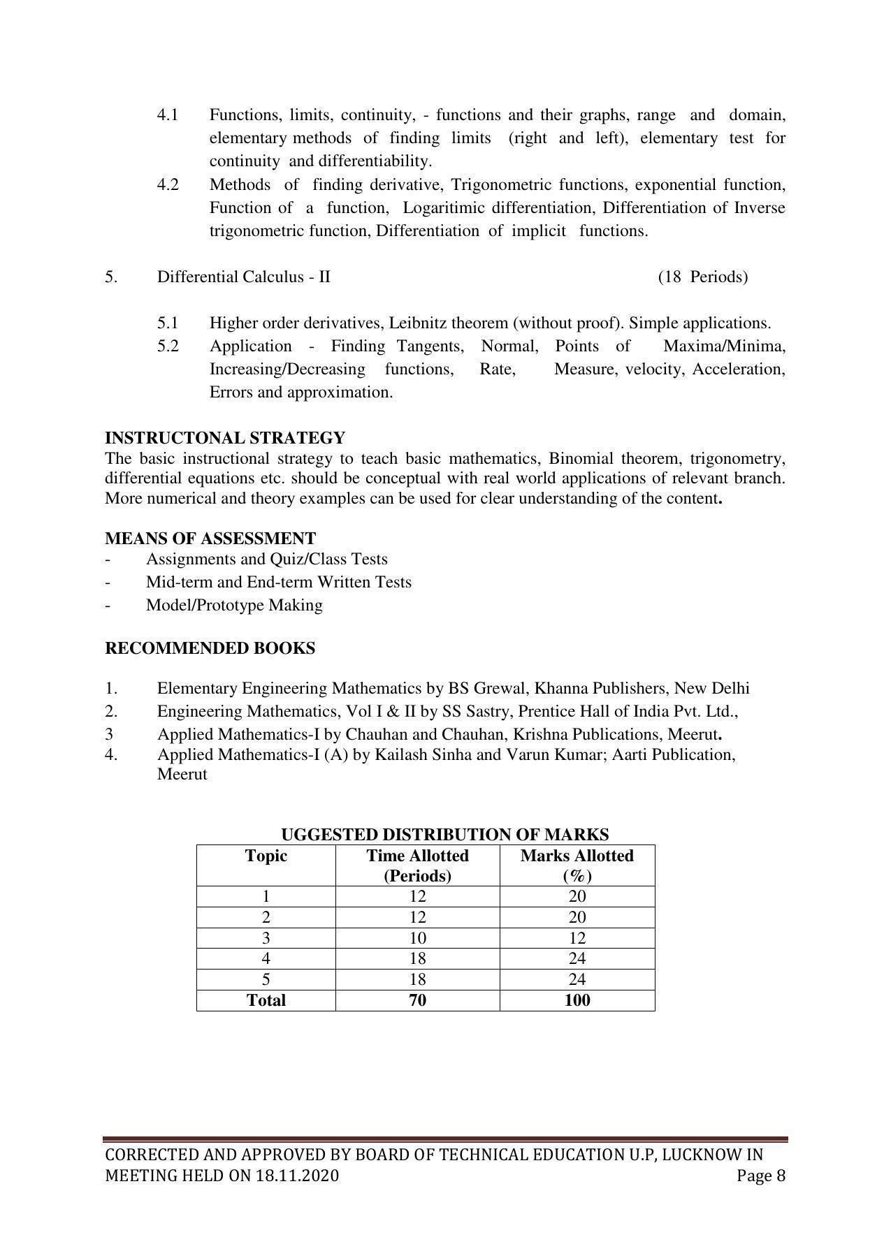 SYLLABUS FOR FIRST SEMESTER SESSION (2020-2021) - SIX SEMESTER DIPLOMA COURSE IN GLASS AND CERAMIC ENGINEERING - Page 8
