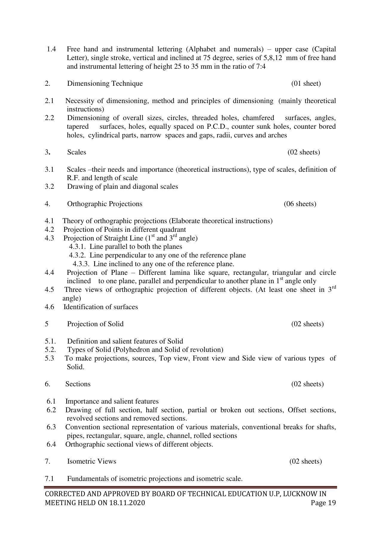 SYLLABUS FOR FIRST SEMESTER SESSION (2020-2021) - SIX SEMESTER DIPLOMA COURSE IN GLASS AND CERAMIC ENGINEERING - Page 19