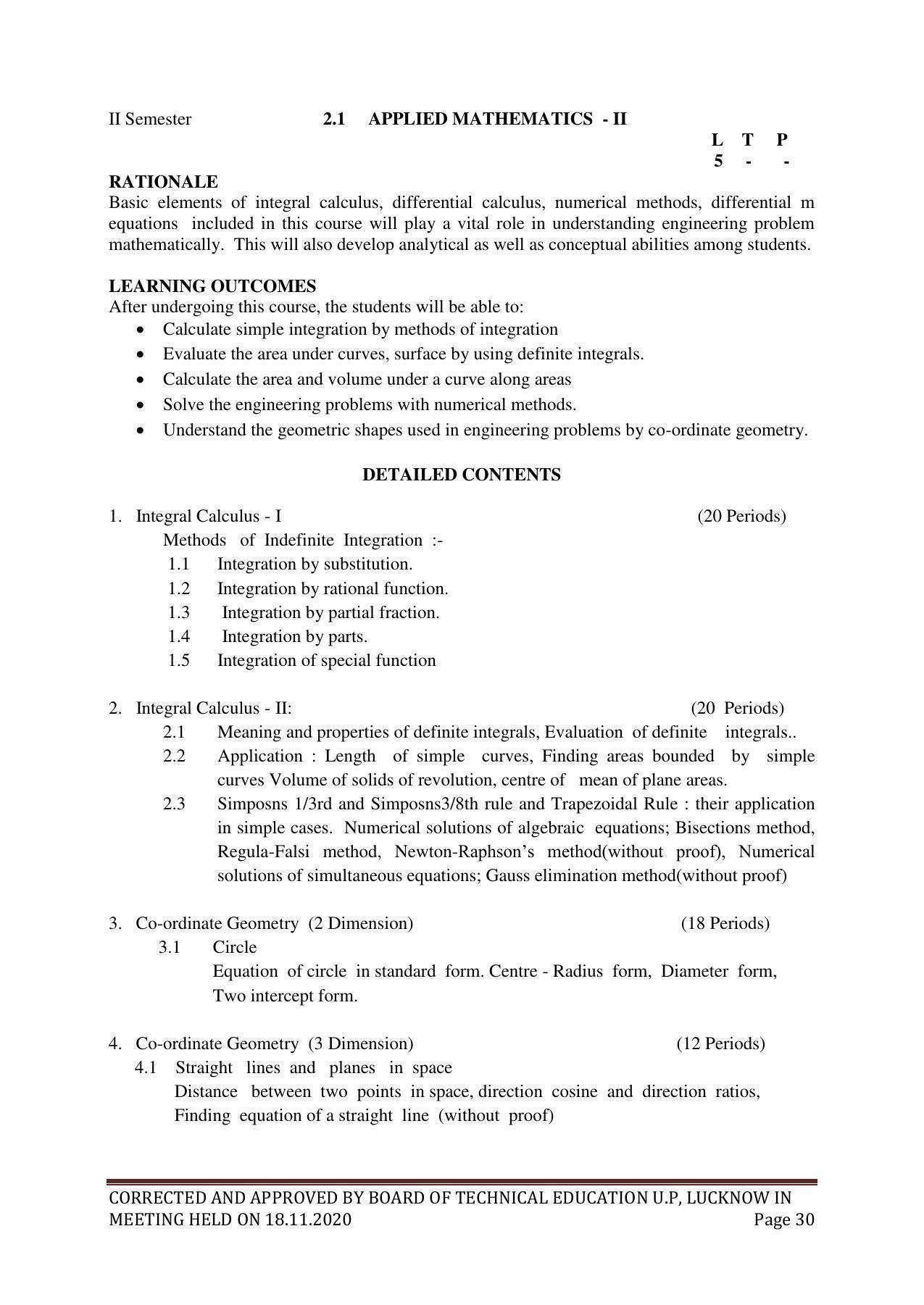 SYLLABUS FOR FIRST SEMESTER SESSION (2020-2021) - SIX SEMESTER DIPLOMA COURSE IN GLASS AND CERAMIC ENGINEERING - Page 30