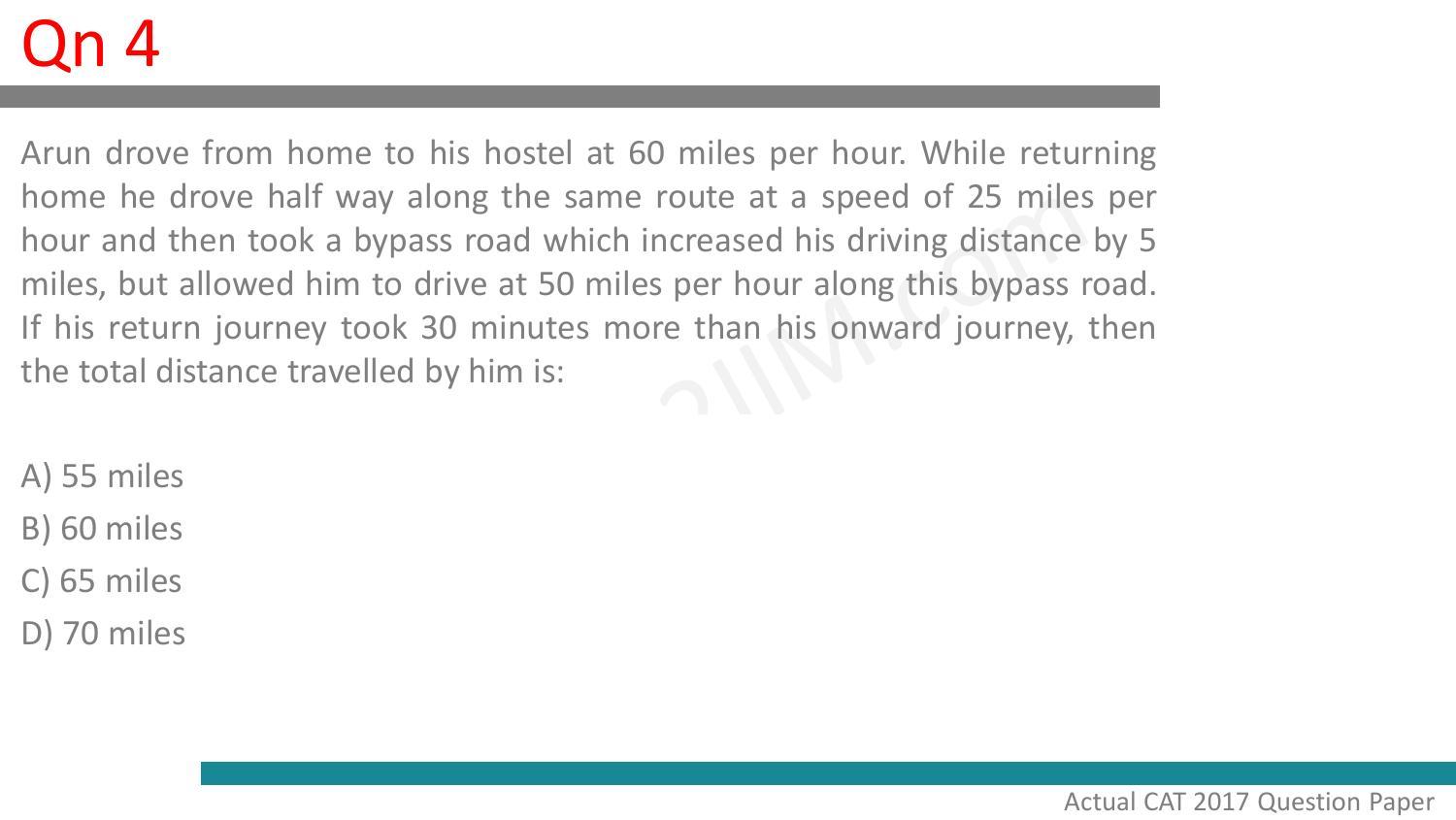 CAT 2017 CAT QA Slot 2 Question Paper - Page 5