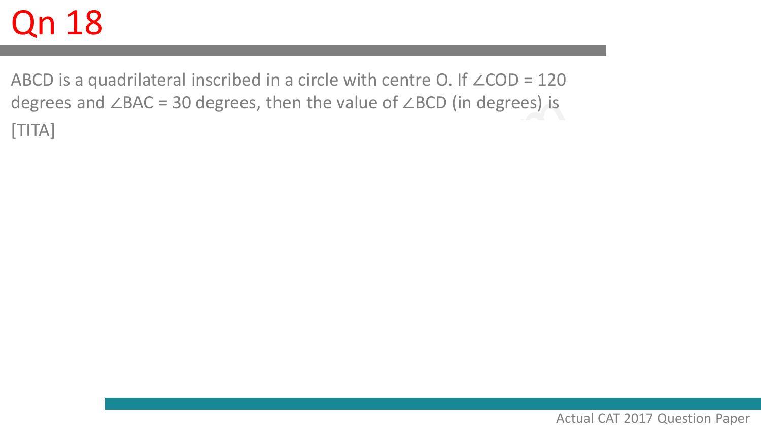 CAT 2017 CAT QA Slot 2 Question Paper - Page 19