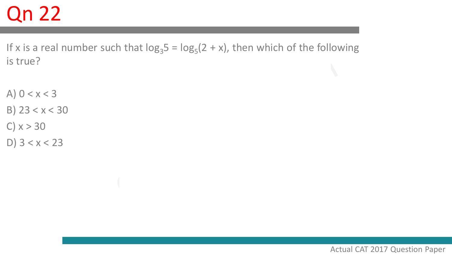 CAT 2017 CAT QA Slot 2 Question Paper - Page 23
