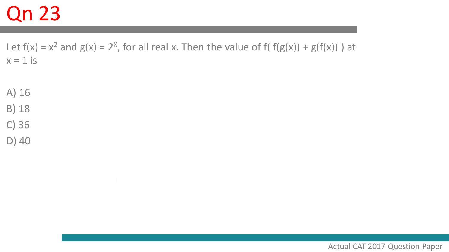 CAT 2017 CAT QA Slot 2 Question Paper - Page 24