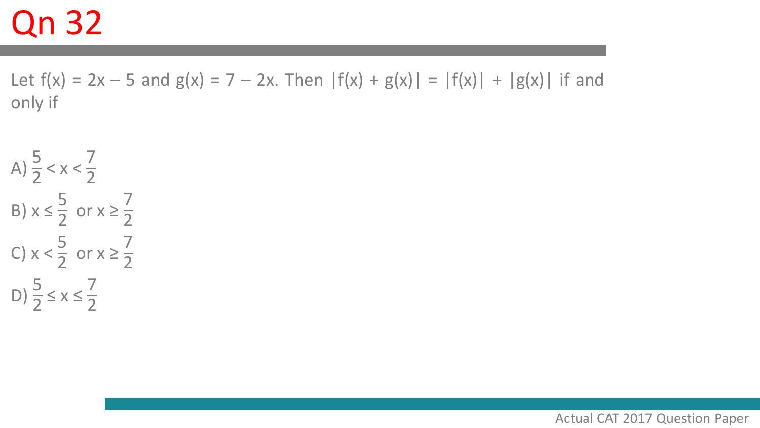 CAT 2017 CAT QA Slot 2 Question Paper - Page 33