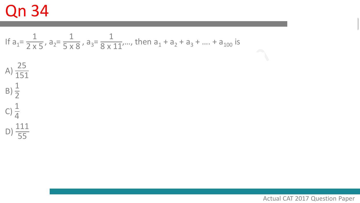 CAT 2017 CAT QA Slot 2 Question Paper - Page 35