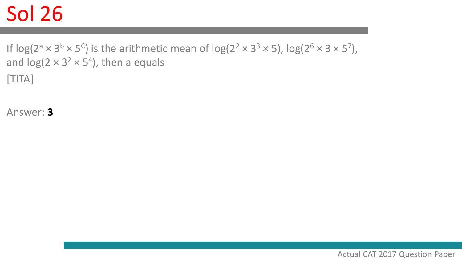 CAT 2017 CAT QA Slot 2 Question Paper - Page 62