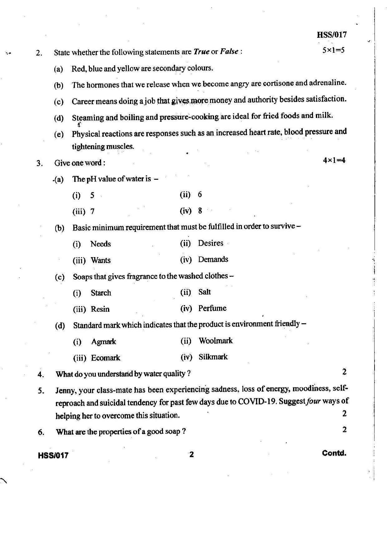 MBSE HSSLC 2022 Arts Question Paper - Page 31