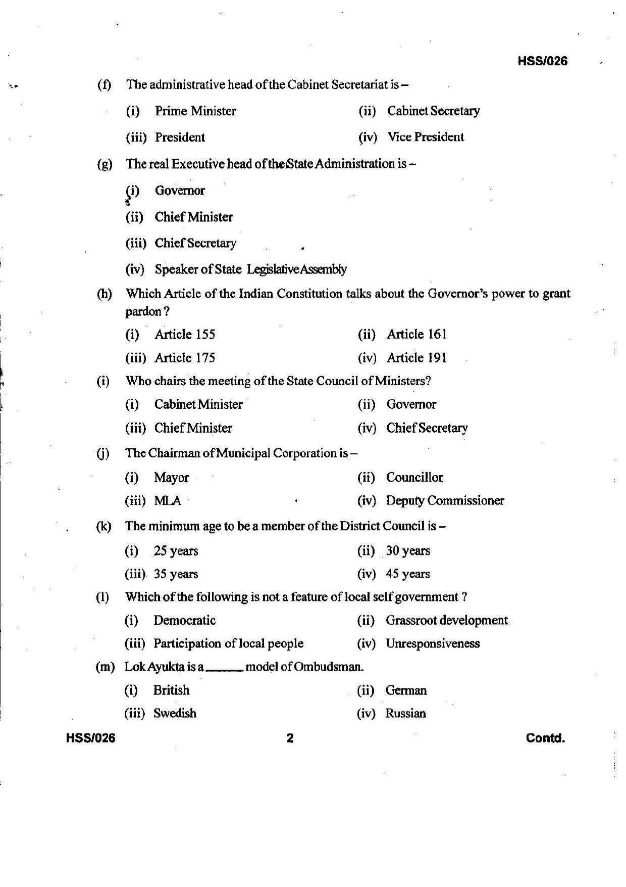 MBSE HSSLC 2022 Arts Question Paper - Page 42